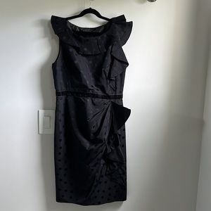 Black polka dot dress